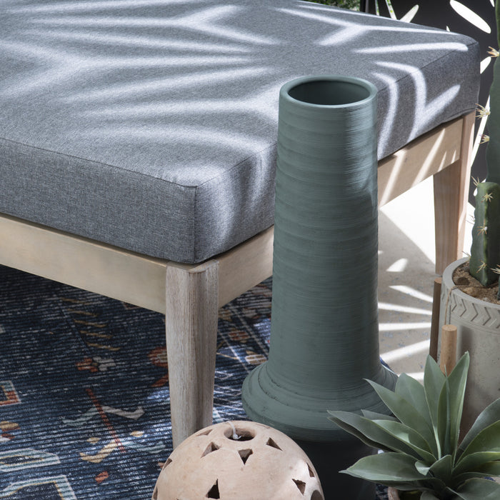Summerlyn Fabric Indoor/Outdoor Patio Ottoman - Natural