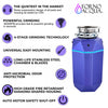 BrightDIAMOND 3/4HP Quietest Waste Disposer, LED Cabinet Light, Corded & Air Switch, Amethyst - WDD075TA1AM Food Disposer | BrightDIAMOND 3/4 HP Broyeur ultra-silencieux, DEL sous armoire, cordon/interrupteur, Amethyste-WDD075TA1AM