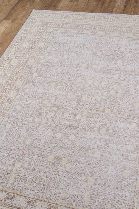 Valeria Traditional 9'3\" x 11'10\" Area Rug in Grey Indoor Area Rug