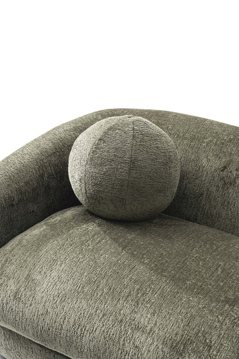 Tribeca Mid-Century Modern 86\" Chenille Sofa in Olive Green