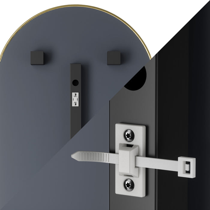 Umbra Hubba Arched 20\" x 62\" Mirror - Brass