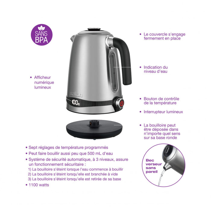 Salton 1.7 L Digital Temperature Control Kettle - JK2038