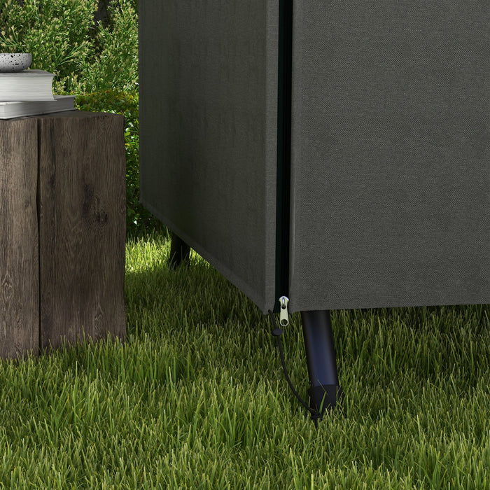Outsunny 3-Seater Patio Swing Cover, 81\" x 49\" x 65\", Dark Grey
