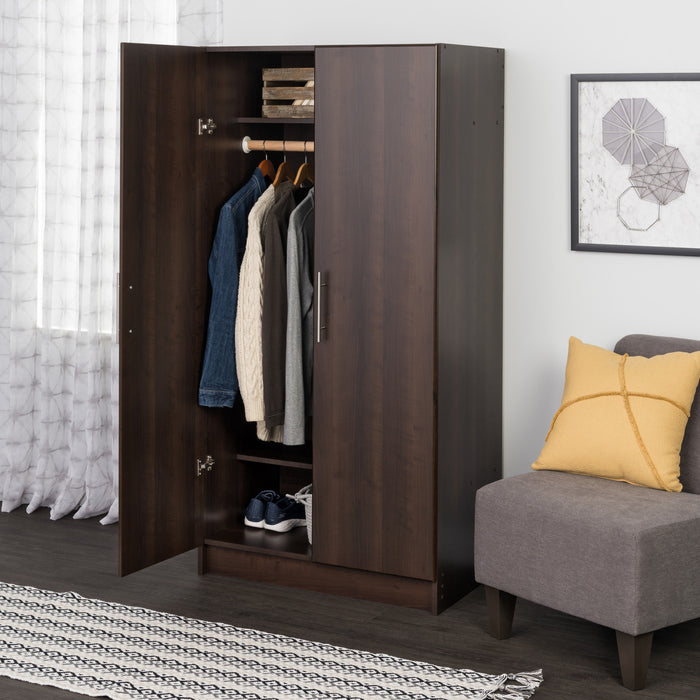 Elite 32\" Wardrobe Cabinet - Espresso