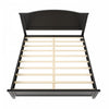 Benson Full Size Solid Wood Platform Bed with Stylish Headboard, Black | Lit plateforme Benson en bois massif format Full avec tete de lit elegante, noir