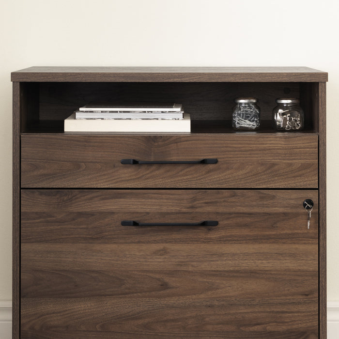 Helsy 2-drawer File Cabinet - Natural Walnut 