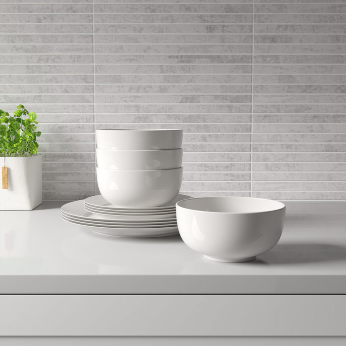 H2K Aspen 12-Piece Porcelain Dinnerware Set, Service for 4