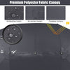 Costway 15FT Double-Sided Twin Patio Umbrella Sun Shade Outdoor Crank Market Base Grey
