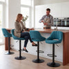 HOMCOM Bar Stools Set of 2 Swivel Adjustable Counter Height Barstools