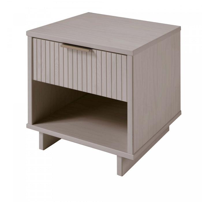 Granville Modern 18\" Nightstand in Light Gray (1-Drawer) - Set of 2
