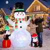 Outsunny 8FT Christmas Inflatables Snowman, Outdoor Decorations w/ LED