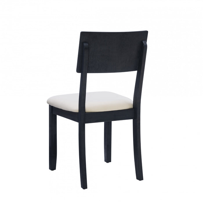 Jorissen Dark Charcoal Linen-Look Fabric Dining Chair - Set of 2