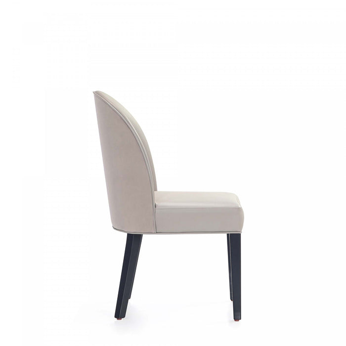 Hillman Modern Wood Upholstered Dining Chair in Light Gray - Set of 2