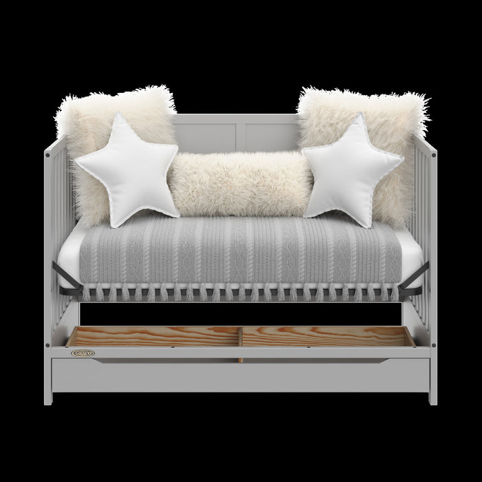 Graco Melrose 5-in-1 Convertible Crib with Drawer - Pebble Gray