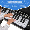 Costway 25 Keys Digital Piano with Music Stand Stool Lighted Keys Teaching Mode for 3+ Kids Black