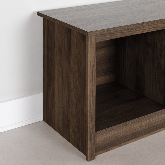 Toza Mudroom Storage Bench - Natural Walnut