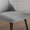 HOMCOM Dining Chairs Set of 4, Velvet Accent Chair, Grey