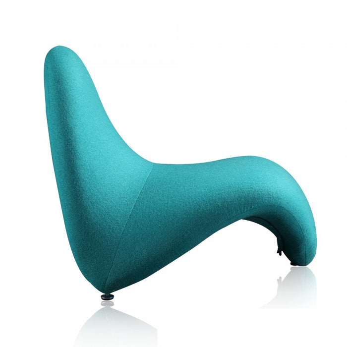 MoMa Modern Wool Blend Accent Chair in Teal - Set of 2