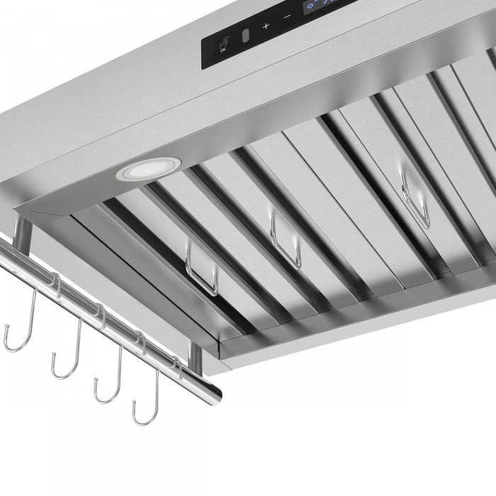 Forno Venezia 36 Inch Wall-Mounted Range Hood, Stainless Steel-FRHWM5503-36