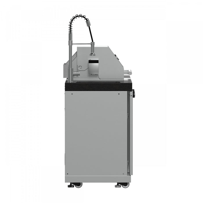 FORNO Bulnes Outdoor Kitchen 60,000 BTU Stainless Steel BBQ with Black Granite Countertops - FODKT2506BLK