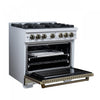 Forno Ambassador 36" Gas Range in White, 6 Sealed Burners, 5.2 Cu.Ft. Oven - FFSGS6299-36CPWHT | Cuisiniere a gaz Ambassador de 36 po, blanche, 6 bruleurs scelles, four de 5,2 pi³ – FFSGS6299-36CPWHT