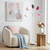 Skye 5 Light Adjustable Gooseneck Floor Lamp, White, Pink, & Smokey Gray, 67"H | Skye Lampadaire a 5 lumieres avec cols de cygne reglables, Blanc, Rose et Gris fume, 67 po H