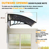 Outsunny Window Awning Door Canopy with Solid Panel, Transparent