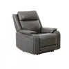 Marlow 37 in. Leather Match Power Glider Recliner with USB/USB-C - Charcoal | Fauteuil inclinable electrique a mouvement coulissant Marlow de 37 po en cuir assorti avec USB/USB-C - Charbon