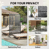 Outsunny Outdoor Privacy Screen, Freestanding Outdoor Divider, Black