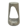 Brio 26.57" Rustic Tree-Stump MGO Accent Table, Unique Wood Grain Indoor Side Table, Grey | Table d'appoint style souche Brio 26,57 pouces MGO, table laterale interieure grain de bois unique, gris