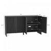 Novara Contemporary 60" Sideboard in Black (4-Door) | Buffet contemporain Novara 60" en noir (4 portes)