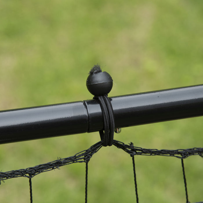 Homcom Rebounder Net Football Training Aid Kickback Target Play Black