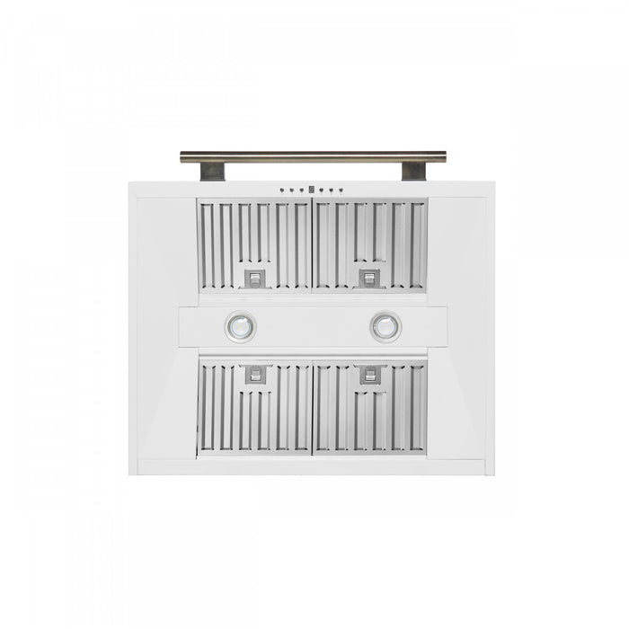 Forno Aria 30 Inch Wall-Mounted Range Hood, White- FRHWM5095-30WHT