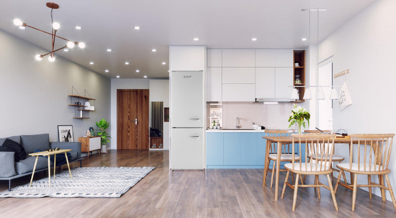 iio 11 Cu. Ft. Bottom-Freezer Retro Refrigerator - ALBR1372WW-L