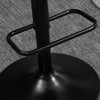 HOMCOM Adjustable Bar Stools Set of 2 with Footrest Back for Dining Room