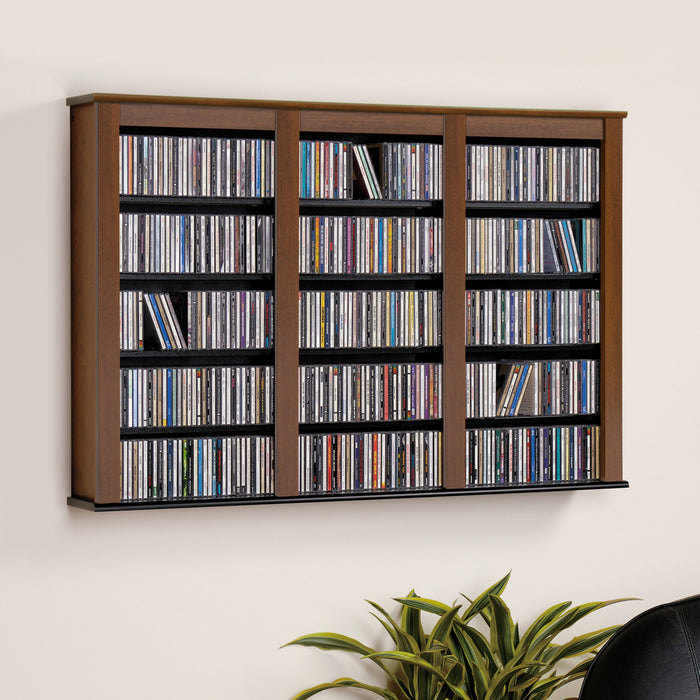 Triple Wall Mounted Storage - Cherry Black
