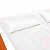 Outsunny Double Outdoor Daybed Rocking Lounger With Wooden Stand, White