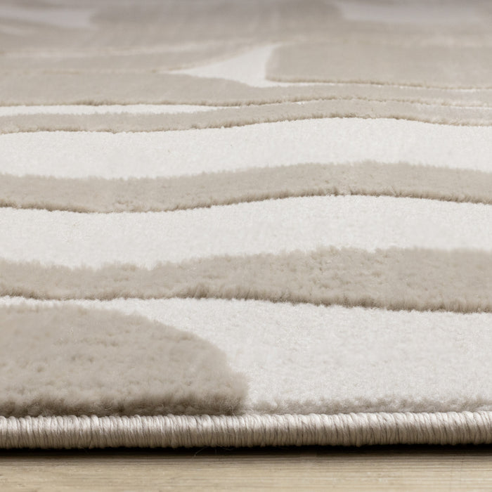 Leopold Modern Mid-Century Beige Cream Area Rug - 7'10\" x 10'6\"