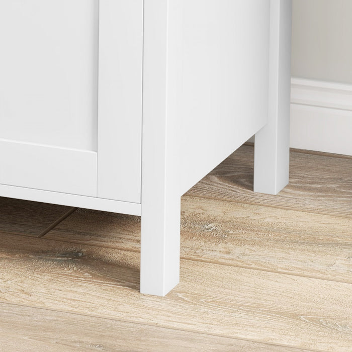 HOMCOM 2 Drawer Lateral File Cabinet for Letter, A4, Legal Size, White
