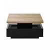Liam Rotating Coffee Table with 360° Swivel Top,Black | Liam table basse pivotante – table avec plateau rotatif a 360°, noir