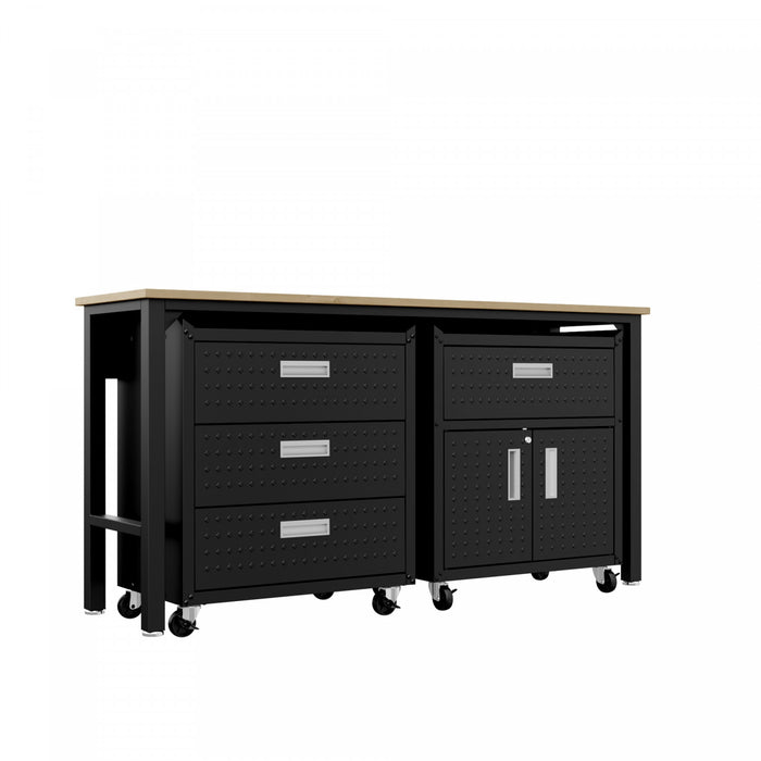 Fortress Modern 3-Piece Garage Set in Charcoal Gray Garage Storage