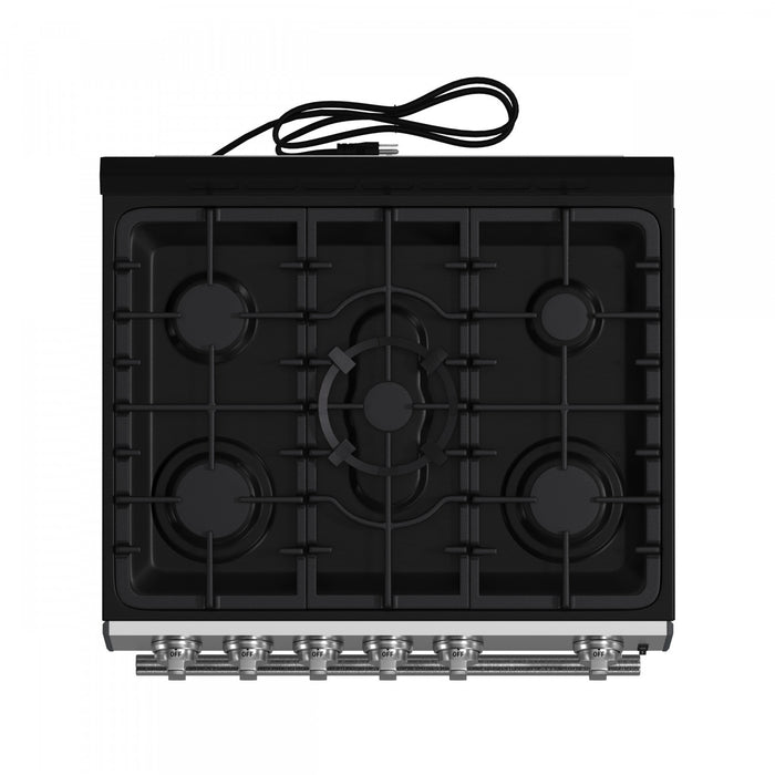 Forno Leonardo 30\" Stainless Steel Gas Range 5 cu.ft. Convection Oven-FFSGS1116-30