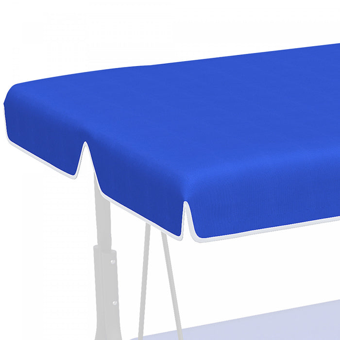 Outsunny 2 Seater Swing Canopy Replacement, Outdoor Swing Seat Top Cover, Uv50+ Sun Shade (canopy Only), Sky Blue