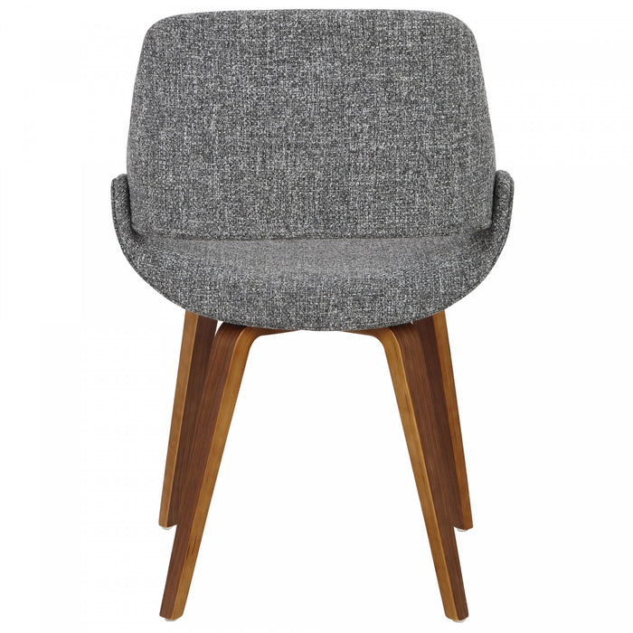 LumiSource Fabrico Grey Fabric Mid-Century Modern Dining Accent Chair - Set of 2