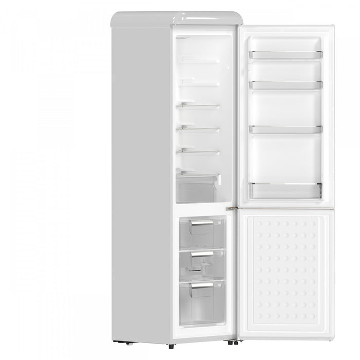 Forno Storico 22 Inch Retro Bottom Freezer Fridge in white, 9 cu.ft. - FFFFD1745-22WHT