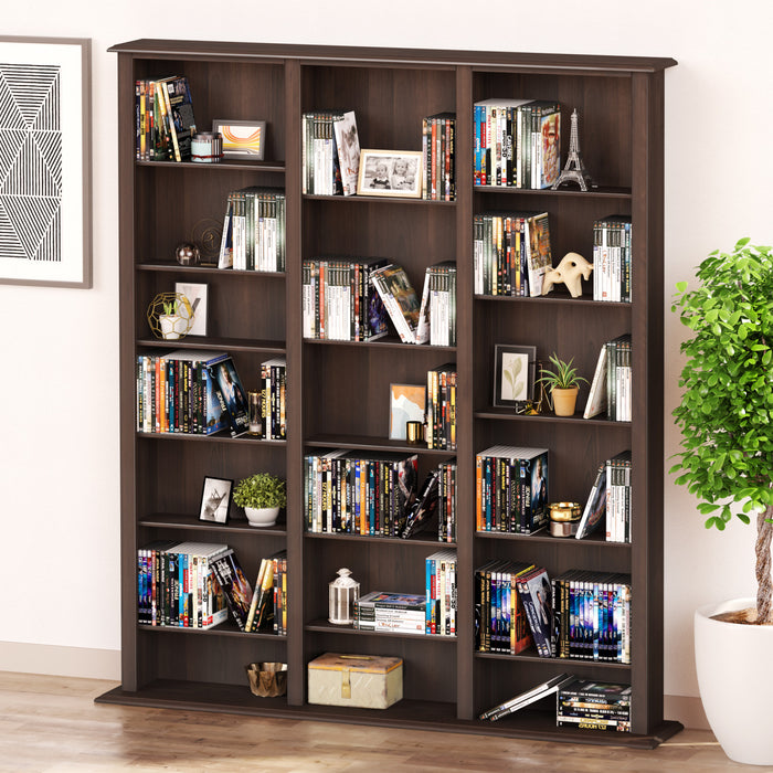 27 Adjustable Shelves Multimedia Storage - Espresso
