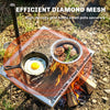 Outsunny Swivel Campfire Grill, 360° Adjustable Heavy Duty Chrome-Plated Steel Campfire Cooking Grate, Portable Fire Pit Grill for Outdoor Camping, Silver