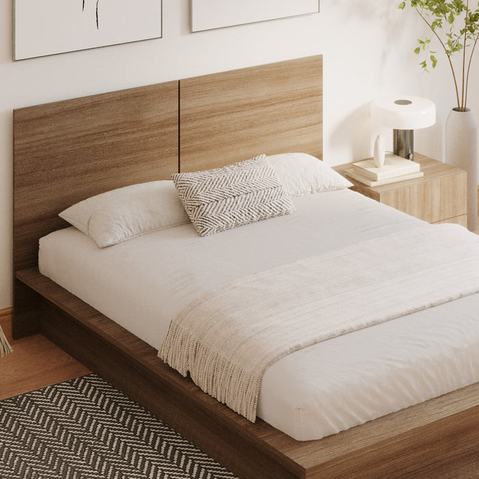 Nordika James Nightstand With 2-Drawers - Brown Oak