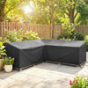 Outsunny V-Shaped Sectional Sofa Cover Waterproof Anti-UV, 85" x 85", Black