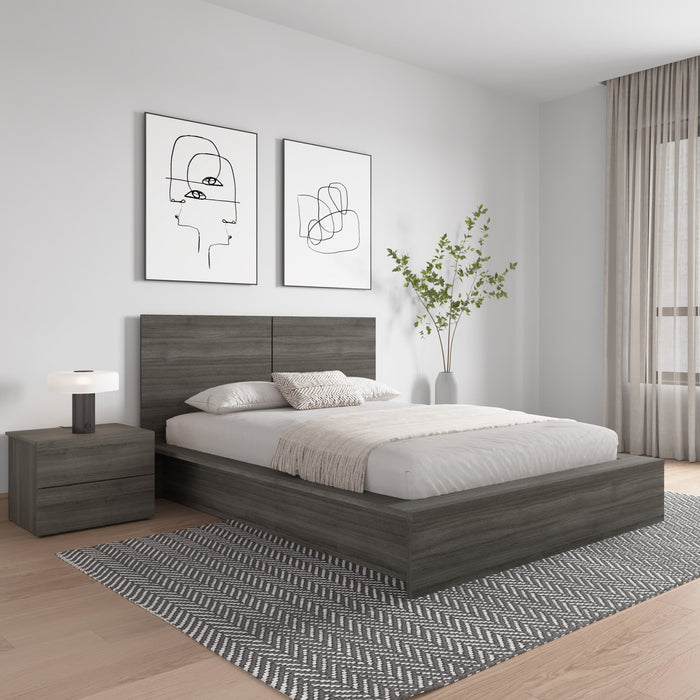 Nordika James Queen Headboard - Grey Oak